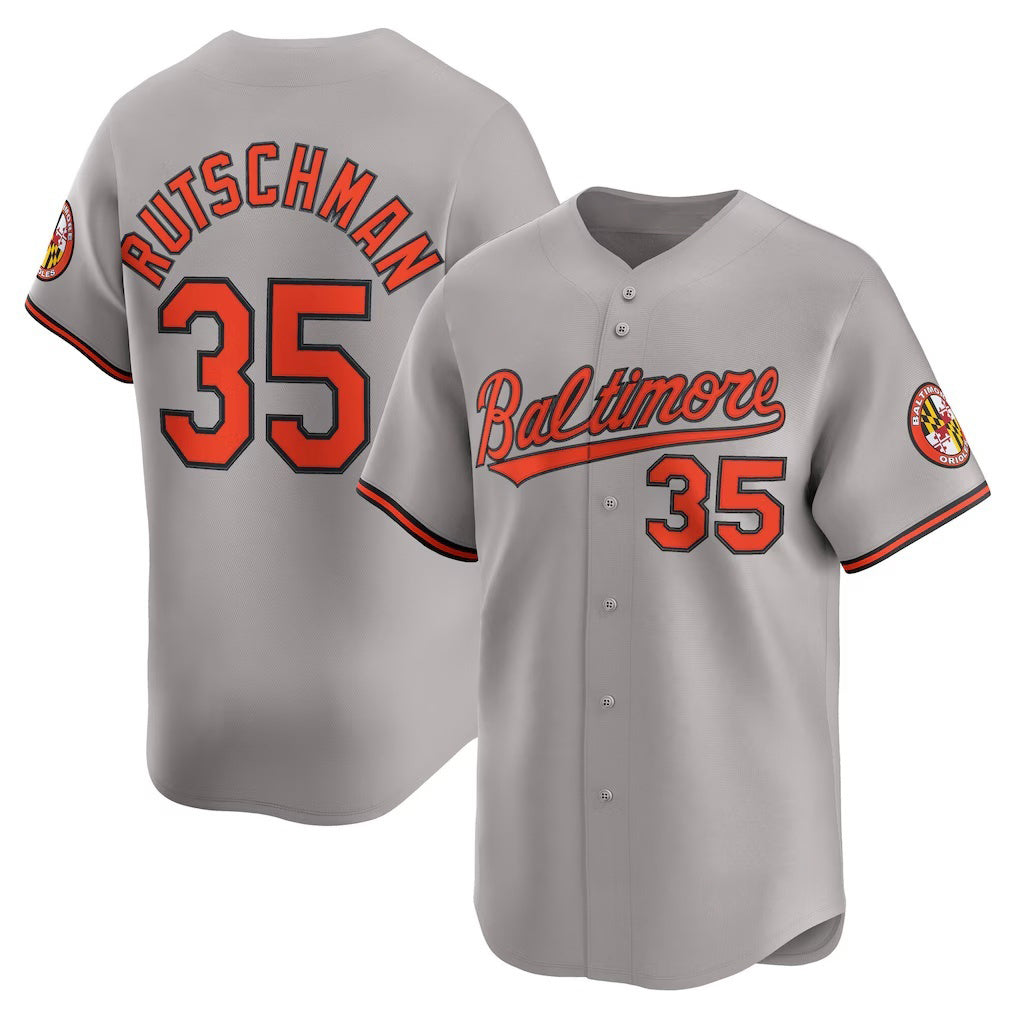 seanshop Baltimore Orioles #35 Adley Rutschman Gray  Road Limited Player Jersey