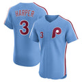 seanshop  Philadelphia Phillies #3 Bryce Harper Light Blue  Alternate Elite Jersey