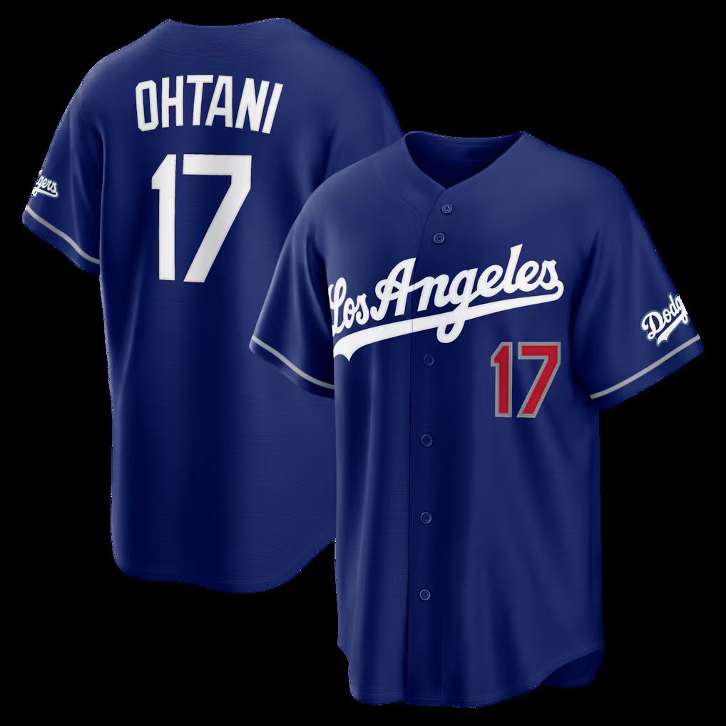 seanshop Los Angeles Dodgers #17 Shohei Ohtani Royal  Alternate Stadium Jersey