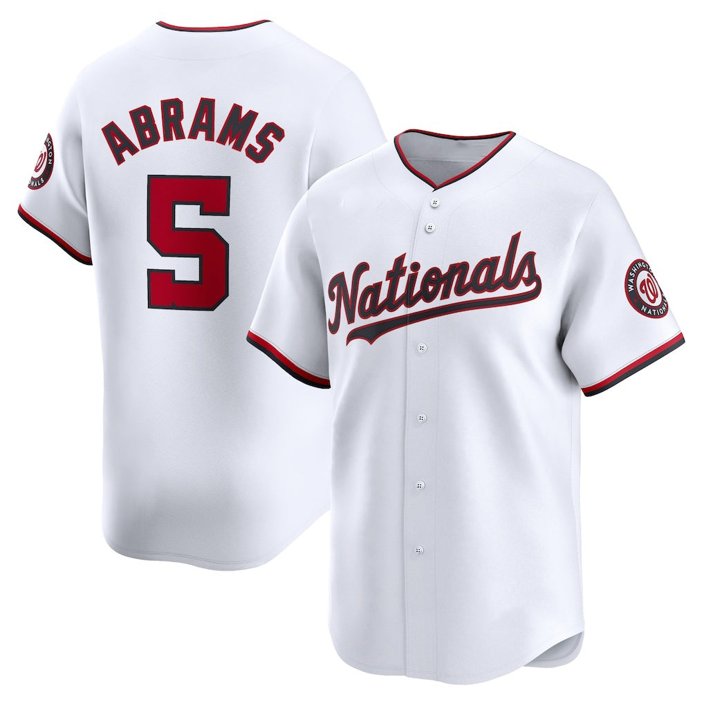seanshop   Washington Nationals #5 CJ Abrams White  Home Limited Player Jersey