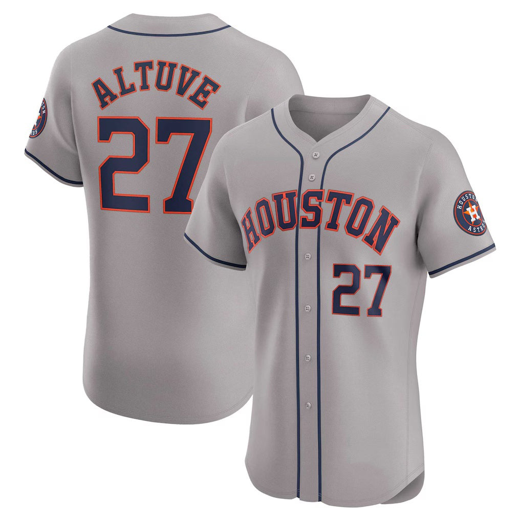 seanshop Houston Astros #27 Jose Altuve Gray  Road Elite Player Jersey