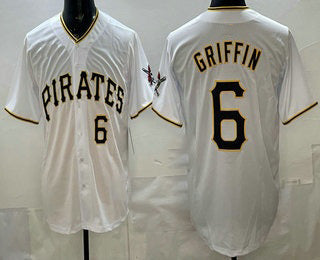 seanshop  Pittsburgh Pirates #6 Konnor Griffin White  Limited Jersey