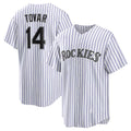 seanshop  Colorado Rockies #14 Ezequiel Tovar White  Home Replica Jersey
