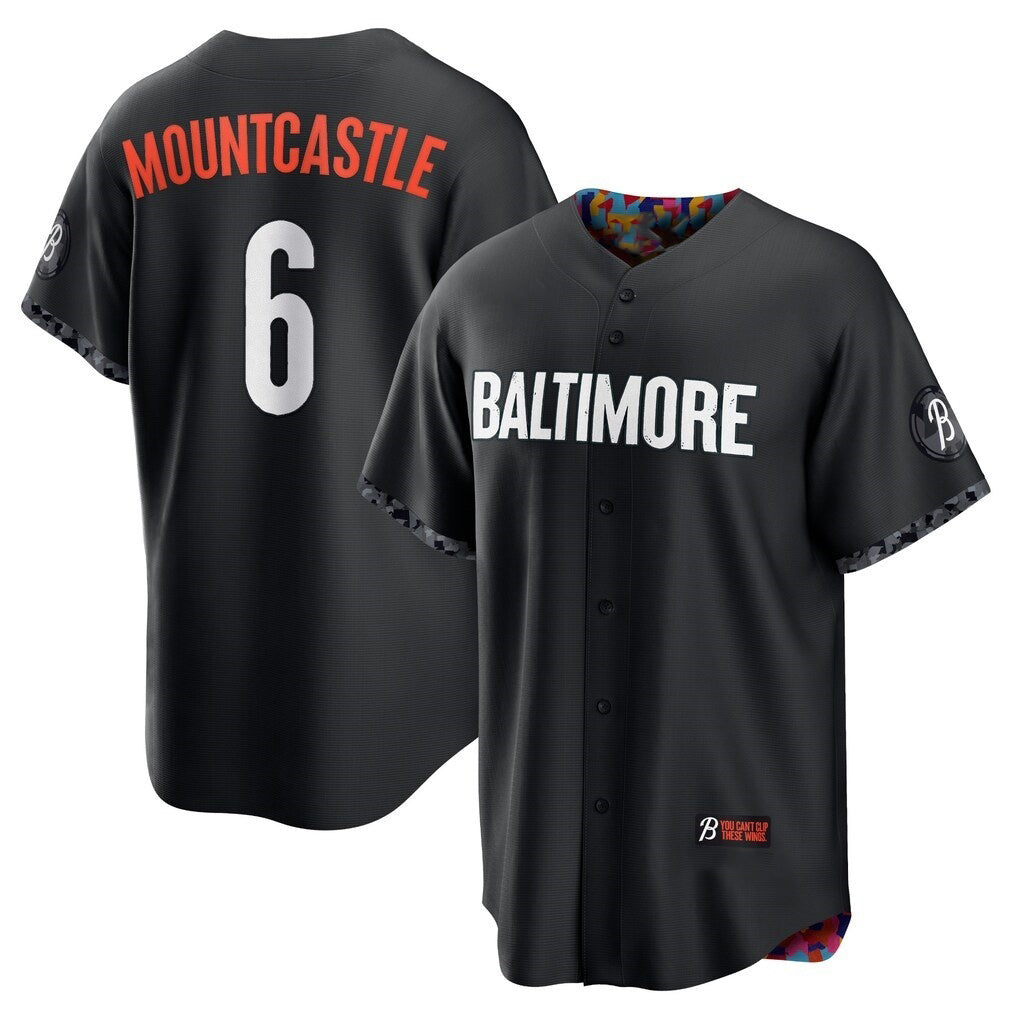 seanshop Baltimore Orioles #6 Ryan Mountcastle Black  City Connect Replica Player Jersey