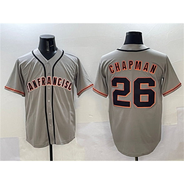 seanshop  San Francisco Giants #26 Matt Chapman Gray   Cool Base Stitched Jersey 2