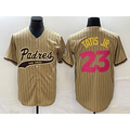 seanshop  San Diego Padres #23 Fernando Tatis Jr Tan  NEW 2023 City Connect Cool Base Stitched Jersey 2
