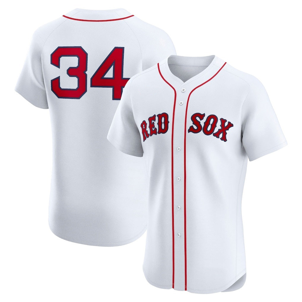 seanshop Boston Red Sox #34 David Ortiz White  Home Elite Jersey