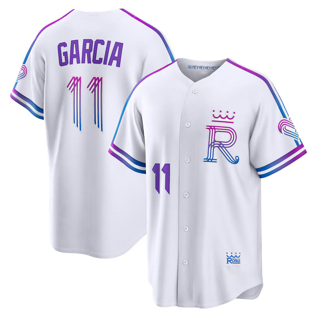 seanshop  Kansas City Royals #11 Maikel Garcia White  2026 City Connect Stadium Jersey