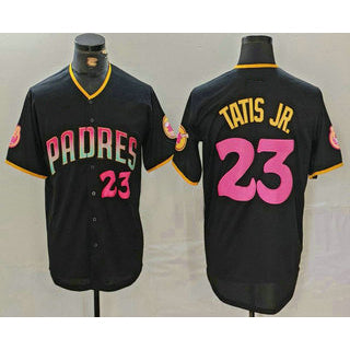 seanshop  San Diego Padres #23 Fernando Tatis Jr Number Black  20th Anniversary Cool Base Stitched Jersey