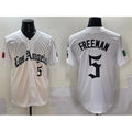 seanshop Los Angeles Dodgers #5 Freddie Freeman White  Mexico 2025 LA Gothic Style With Fernando Patch Vapor Premier Limited Stitched Jersey