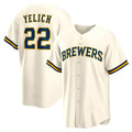 seanshop    Milwaukee Brewers #22 Christian Yelich White  Home Replica Jersey