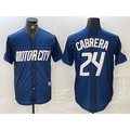 seanshop Detroit Tigers #24 Miguel Cabrera Navy  2024 City Connect Cool Base Limited Stitched Jersey