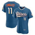 seanshop    Milwaukee Brewers #11 Jackson Chourio Mineral Blue  2026 City Connect Authentic Sponsor Patch Jersey