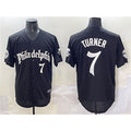 seanshop  Philadelphia Phillies #7 Trea Turner Black  Gothic Vapor Limited Stitched Jersey