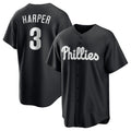 seanshop  Philadelphia Phillies #3 Bryce Harper Black  Lights Out Limited Stitched Jersey