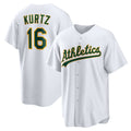 seanshop  Oakland Athletics  #16 Nick Kurtz White  Home Replica Player Jersey