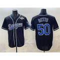 seanshop Los Angeles Dodgers #50 Mookie Betts Black  Fashion 2025 World Series Cool Base Stitched Jersey