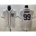 seanshop  New York Yankees #99 Aaron Judge White  Fashion Cool Base Jersey