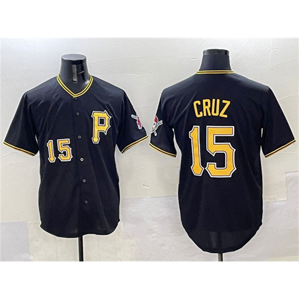 seanshop  Pittsburgh Pirates #15 Oneil Cruz Black  2025 Limited Stitched Jersey