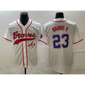 seanshop Atlanta Braves #23 Michael Harris II White  Cool Base With Patch Stitched Jersey
