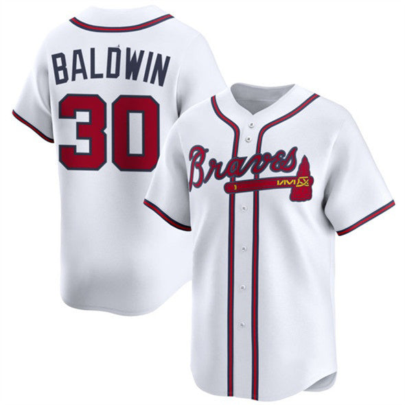 seanshop Atlanta Braves #30 Drake Baldwin White  2025 Home Limited Stitched Jersey