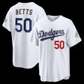 seanshop Los Angeles Dodgers #50 Mookie Betts White  2026 Gold Collection Stadium Jersey