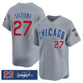 seanshop  Chicago Cubs #27 Seiya Suzuki Gray  'Ryne Sandberg Tribute' Vapor Limited V3 Stitched Jersey