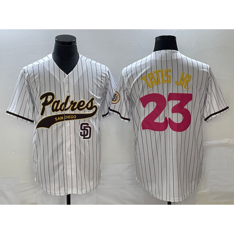 seanshop  San Diego Padres #23 Fernando Tatis Jr White  NEW 2023 City Connect Cool Base Stitched Jersey
