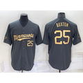 seanshop  Minnesota Twins #25 Byron Buxton Number Grey  2022 All Star Stitched Cool Base Jersey