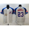 seanshop Atlanta Braves #23 Michael Harris II Number White  2023 City Connect Flex Base Stitched Jersey