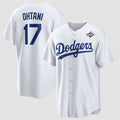 seanshop Los Angeles Dodgers #17 Shohei Ohtani White  2025 World Series Home Cool Base Stitched Jersey