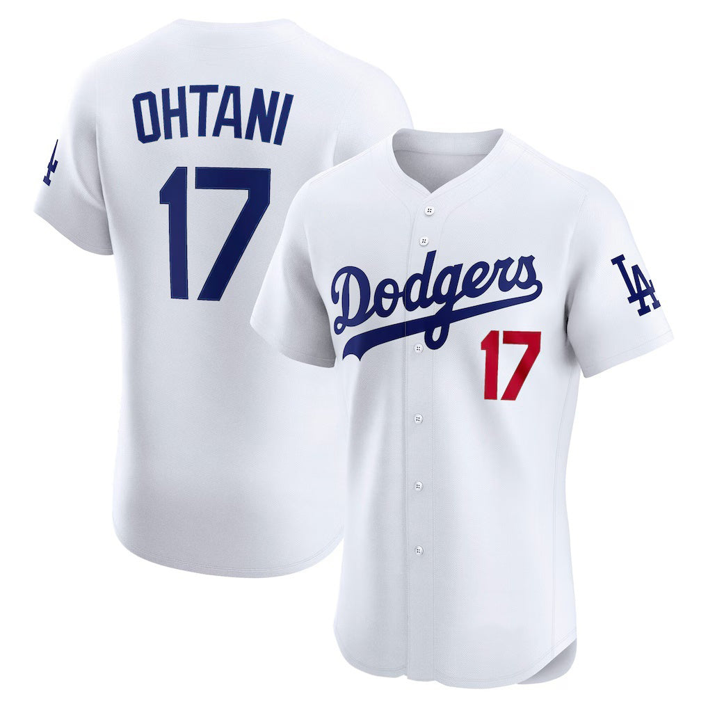 seanshop Los Angeles Dodgers #17 Shohei Ohtani White  Home Elite Jersey