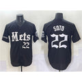 seanshop  New York Mets #22 Juan Soto Black  'Gotham Gothic Edition' Vapor Premier Limited Stitched Jersey