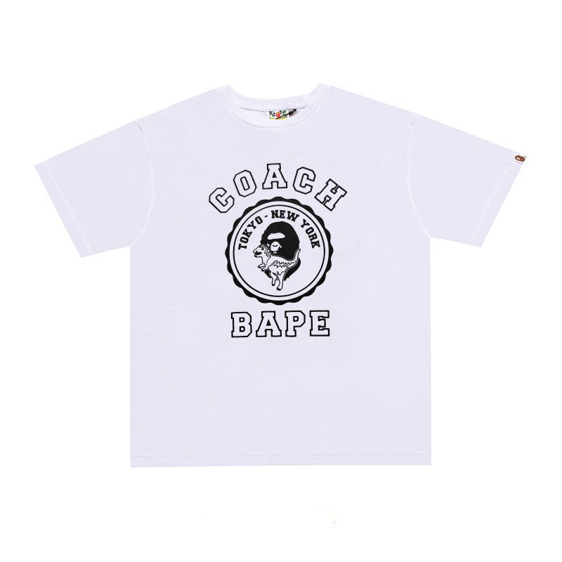 T-shirts high-end trendy short-sleeve short-sleeve unisex letter print