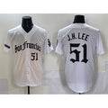 seanshop  San Francisco Giants #51 Jung Hoo Lee White  'Gothic Fog Edition' Vapor Premier Limited Stitched Jersey