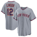 seanshop  New York Mets #12 Francisco Lindor Gray  2025 Limited Stitched Jersey
