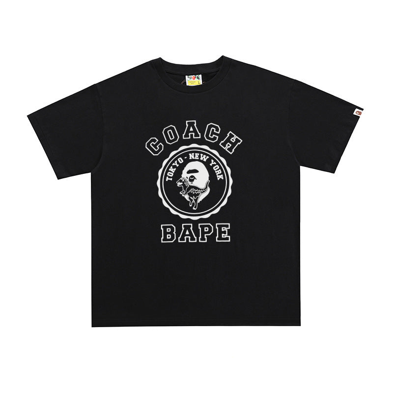 T-shirts high-end trendy short-sleeve short-sleeve unisex letter print