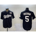 seanshop Los Angeles Dodgers #5 Freddie Freeman Black  2024 World Series Cool Base Stitched Jersey 2