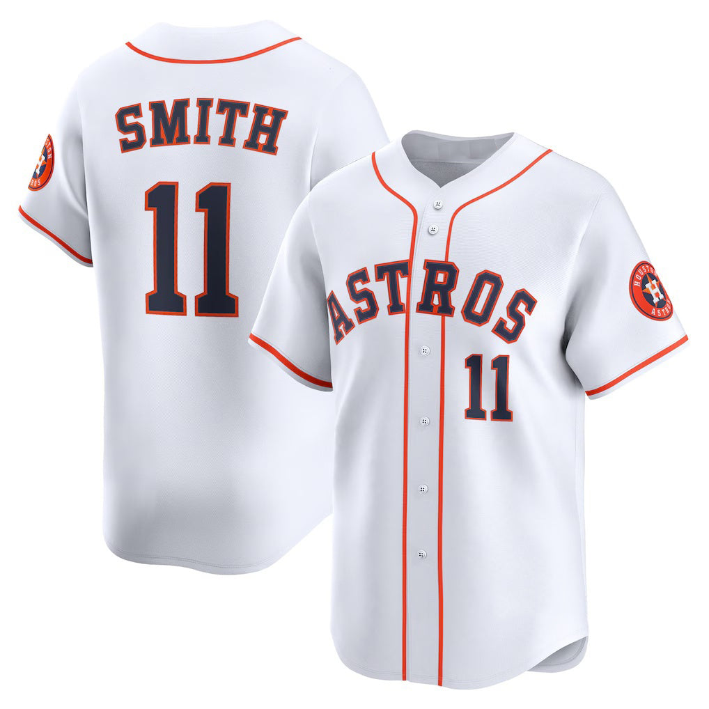 seanshop Houston Astros #11 Cam Smith White  Home Limited Player Jersey