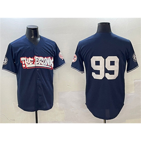 seanshop  New York Yankees #99 Aaron Judge Navy  Bronx Graffiti Vapor Limited Stitched Jersey