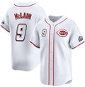 seanshop Cincinnati Reds #9 Matt McLain White  2025 Speedway Classic Home Limited Stitched Jersey