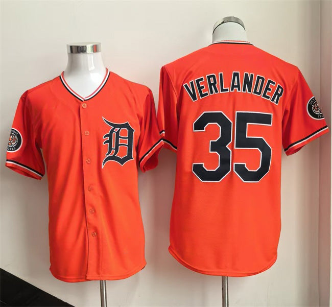 seanshop Detroit Tigers #35 Justin Verlander Orange  2026 Cool Base Stitched Jersey 2