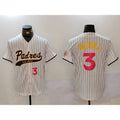 seanshop  San Diego Padres #3 Jackson Merrill white  Cool Base Stitched Jerseys