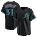 seanshop  Arizona Diamondbacks #51 Randy Johnson Black  Throwback Cooperstown Collection Limited Jersey