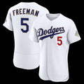 seanshop Los Angeles Dodgers #5 Freddie Freeman White  2026 Gold Collection Authentic Jersey