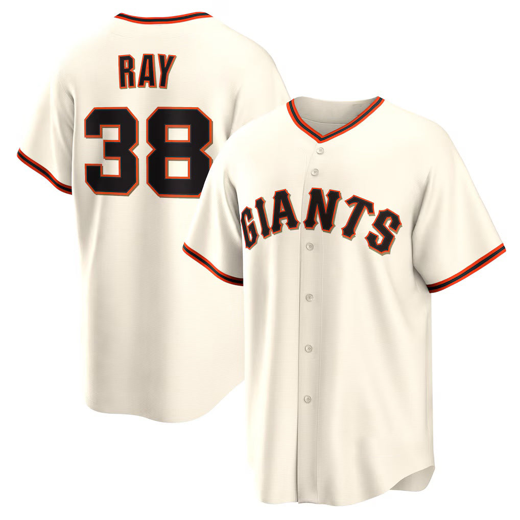 seanshop  San Francisco Giants #38 Robbie Ray Cream  Home Replica Jersey