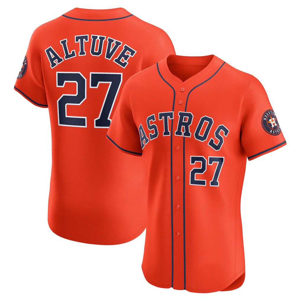 seanshop Houston Astros #27 Jose Altuve Orange  Alternate Elite Player Jersey