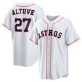 seanshop Houston Astros #27 Jose Altuve White  Home Replica Player Name Jersey