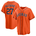 seanshop Houston Astros #27 Jose Altuve Orange  Alternate Replica Player Name Jersey