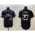 seanshop Houston Astros #27 Jose Altuve Black  Mexico With World Serise Champions Patch Cool Base Stitched Jersey 2